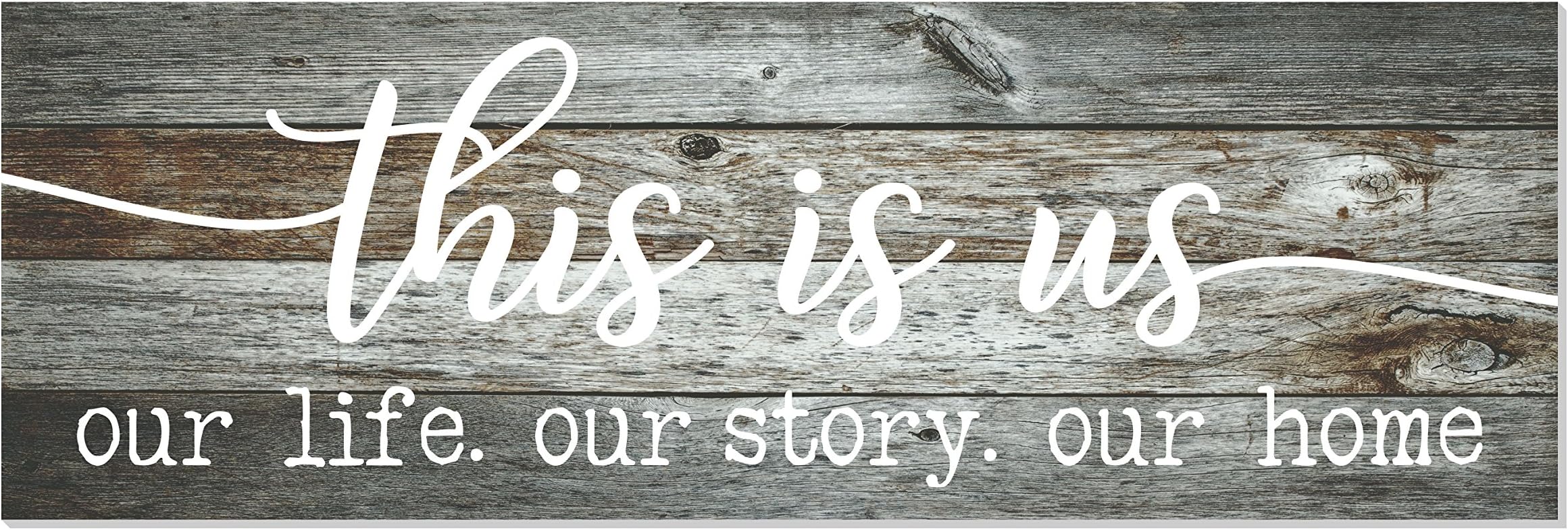 This Is Us Our Life Our Story – Rustic Farmhouse Wood Sign 6x18