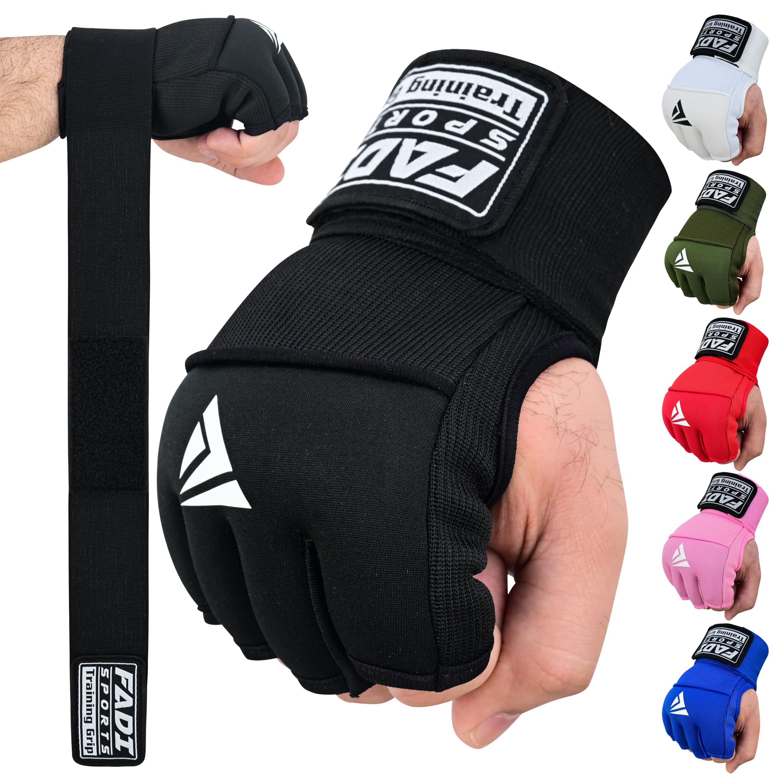 Gel Boxing Hand Wraps Inner Gloves for Men &amp; Women, Quick Slip-On Padded Knuckle Protection with Wrist Support for MMA, Muay Thai &amp; Kickboxing, Heavy Bag &amp; Martial Arts