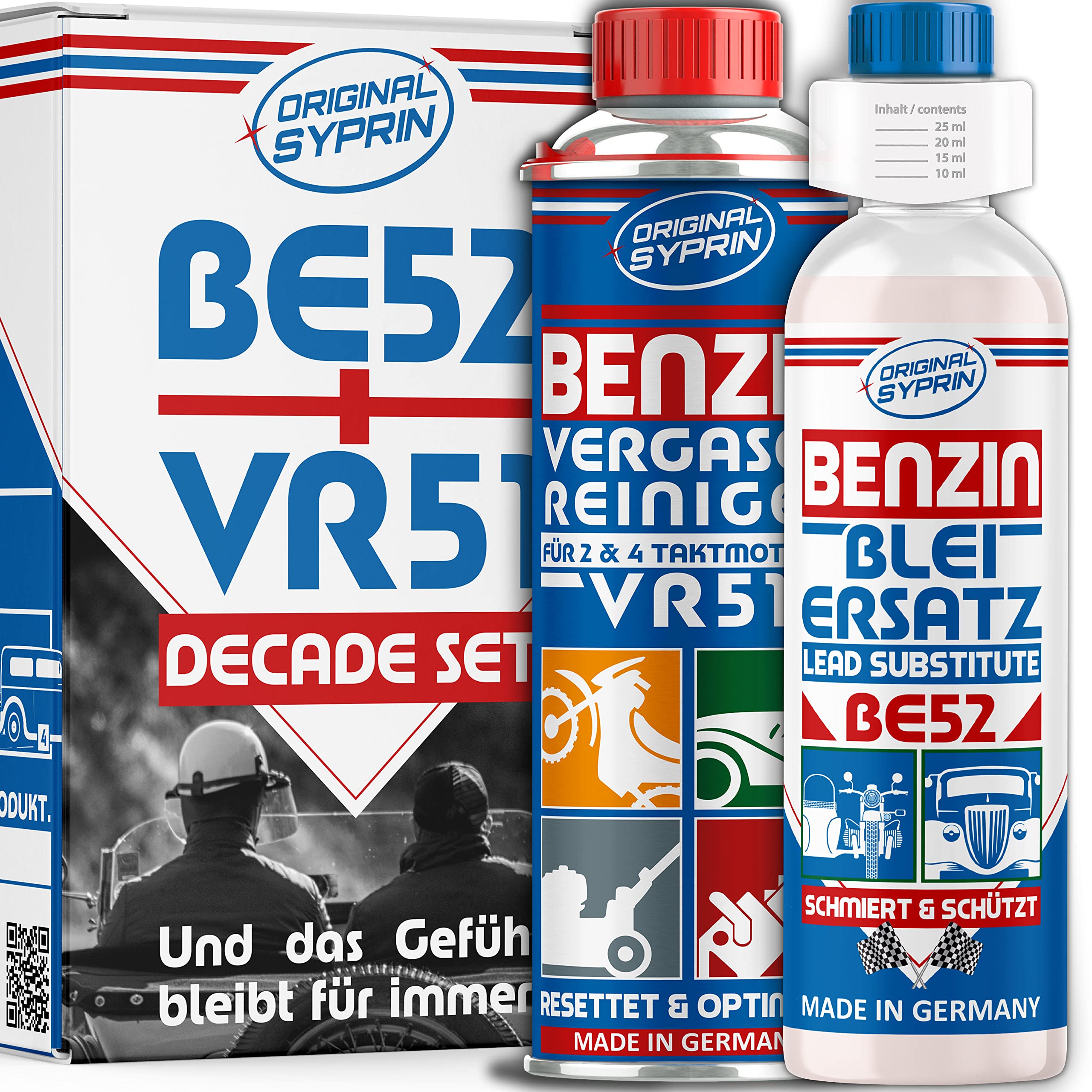 Original Syprin Vergaserreiniger und Bleiersatz, Blei-Zusatz | | Blei Additiv, Pflege für ältere Benziner Oldtimer & Motorräder als Prävention Made in Germany