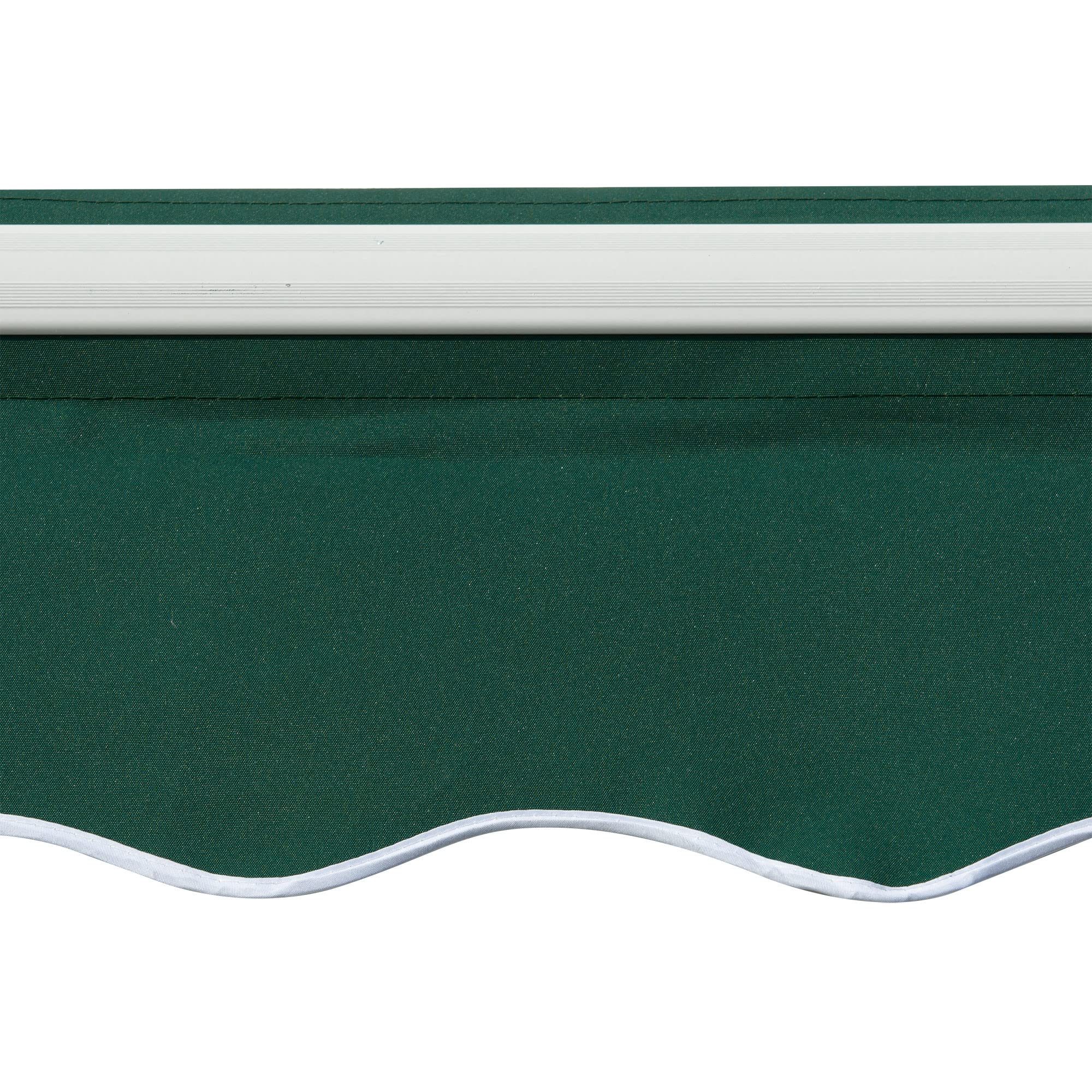 Outsunny Tenda da Sole 3x2 m con Braccio Avvolgibile, Tenda Parasole da Esterno a Manovella in Alluminio e Tessuto Poliestere, Protezione UV, Verde