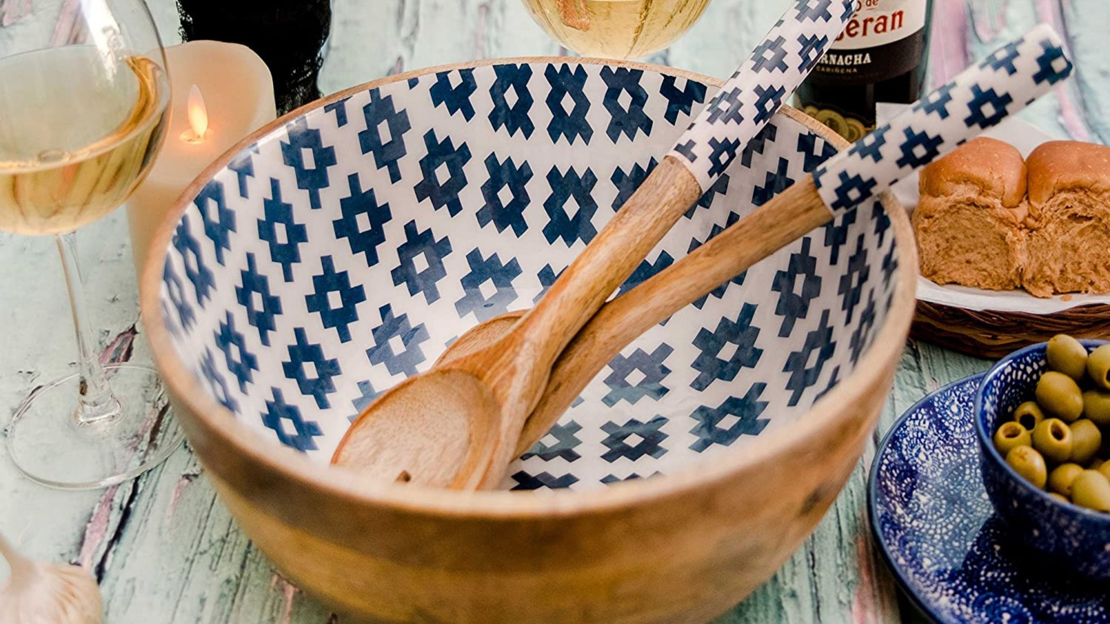 HOME DECO FACTORY Salatschüssel Terracotta - Mango Wood 33cm