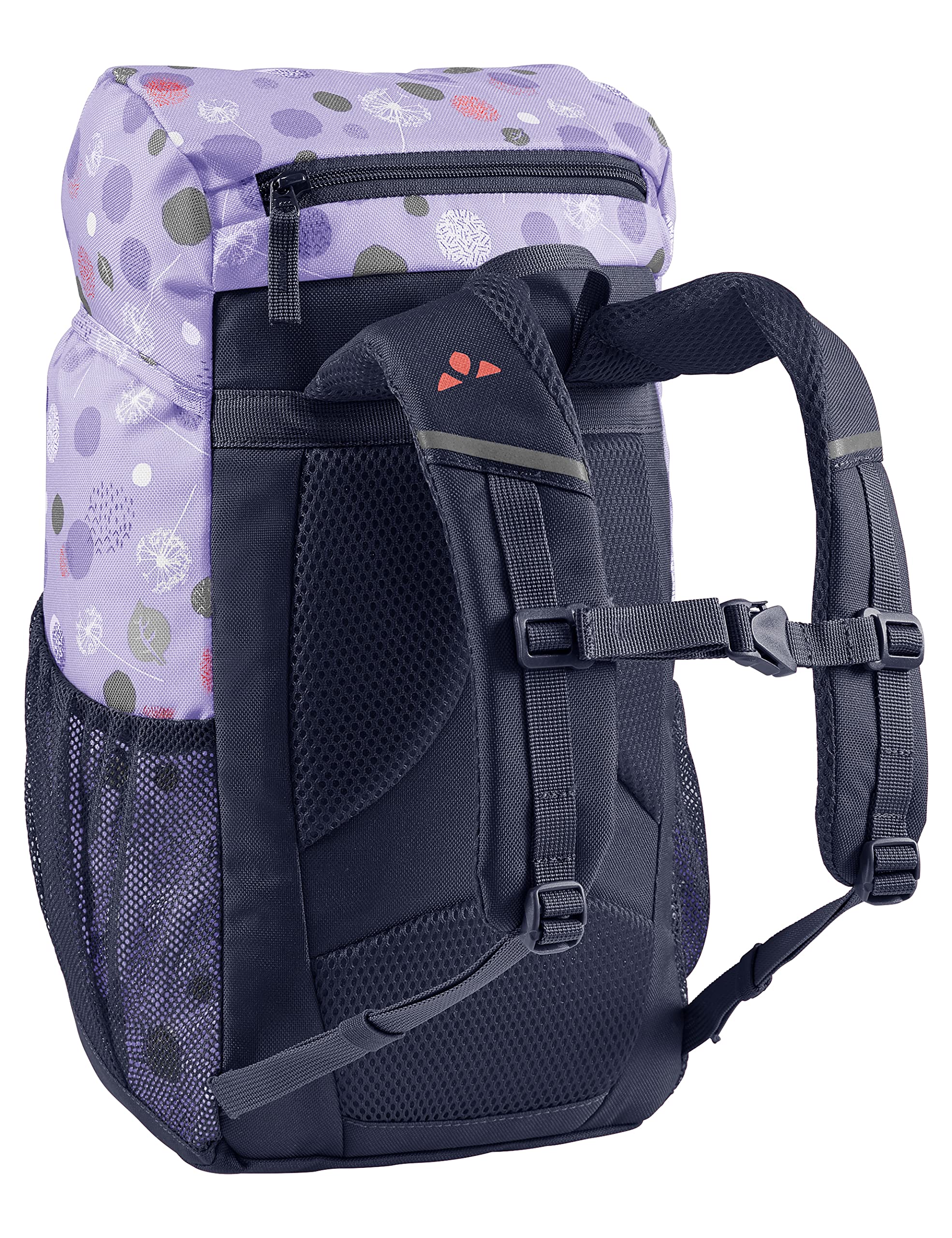 VAUDE Kinderrucksack Skovi für Jungen & Mädchen, komfortabler Wanderrucksack Kinder 10 L in lila, Wetterfester Schulrucksack mit viel Stauraum & reflektierende Elemente, pastel lilac