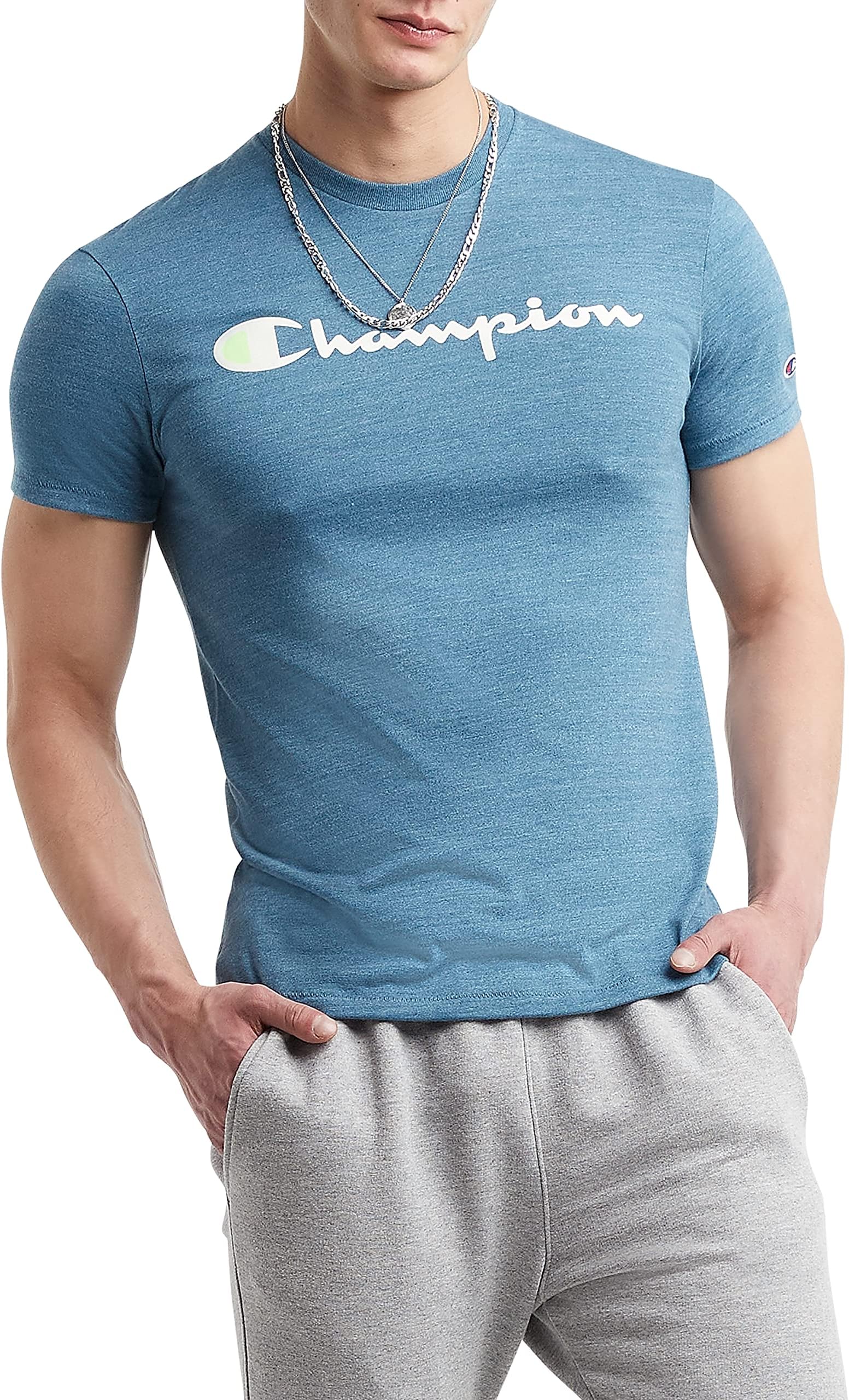 ChampionMen's T-shirt, Powerblend, Soft, Graphic T-shirt, Most Comfortable T-shirt for Men