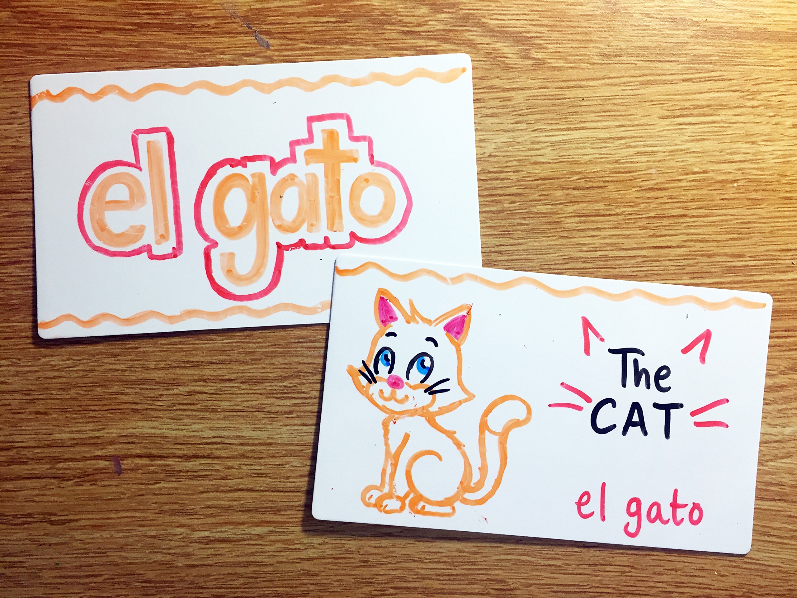 Buy Dry Erase Index Cards 48pcs Laminated Cards Blank Reusable Dry Erase Note Cards for