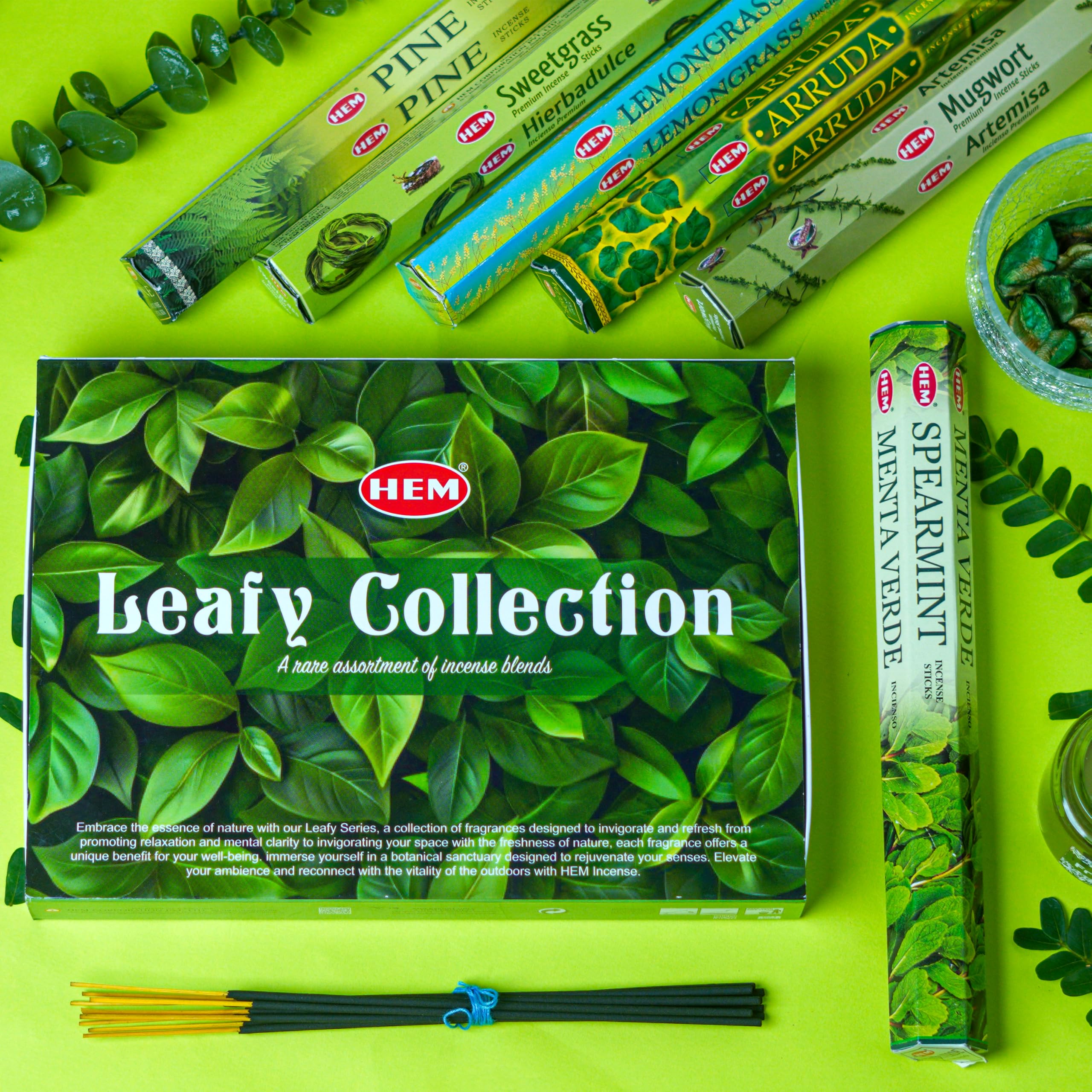 Amazon.com: Hem Leafy Premium Incense Sticks, Pine, Arruda
