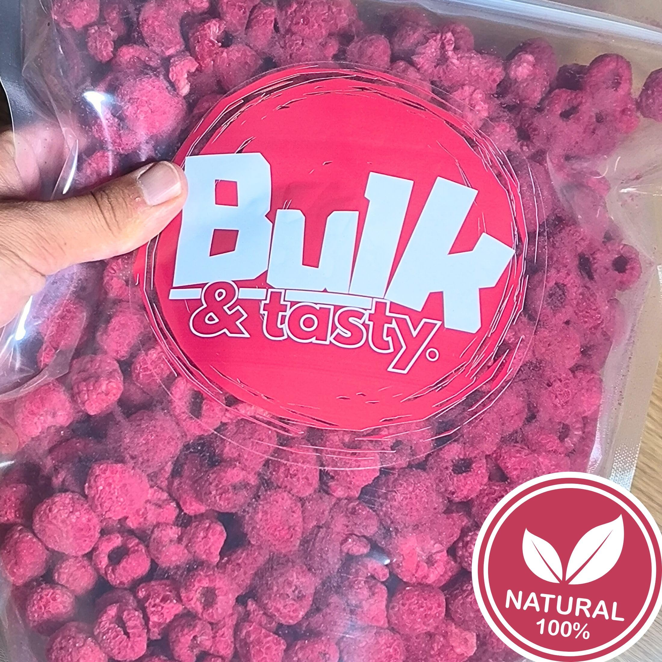 BULK & Tasty. Framboise Lyophilisée | Naturel Framboises Séchées | Fruits Secs Fruits Frais Lyophilisés | Freeze Dried Raspberry | Gefriergetrocknete Himbeeren