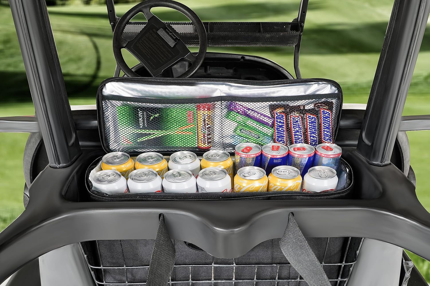 Golf Cart Basket Ice Chest,Portable On-Board Ice Cooler Bag Fits to Club Car Precedent OEM Back Basket.Multipurpose Ice Bag Not Only for Golf Cart, But Also for Picnic, Beach, Work, Trip,Etc.