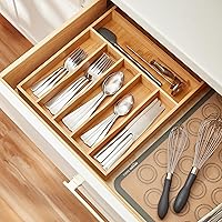 Vista 7 de Yaxa Basics - Juego de cubiertos de acero inoxidable con borde cuadrado, 20 piezas, servicio para 4, plateado