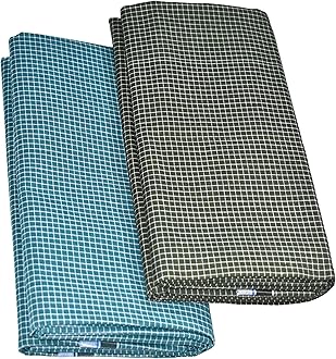 TUNI MANIMen's Cotton Lungi/Stitched/Mini Checked/Length 2.10m (Pack of 2)