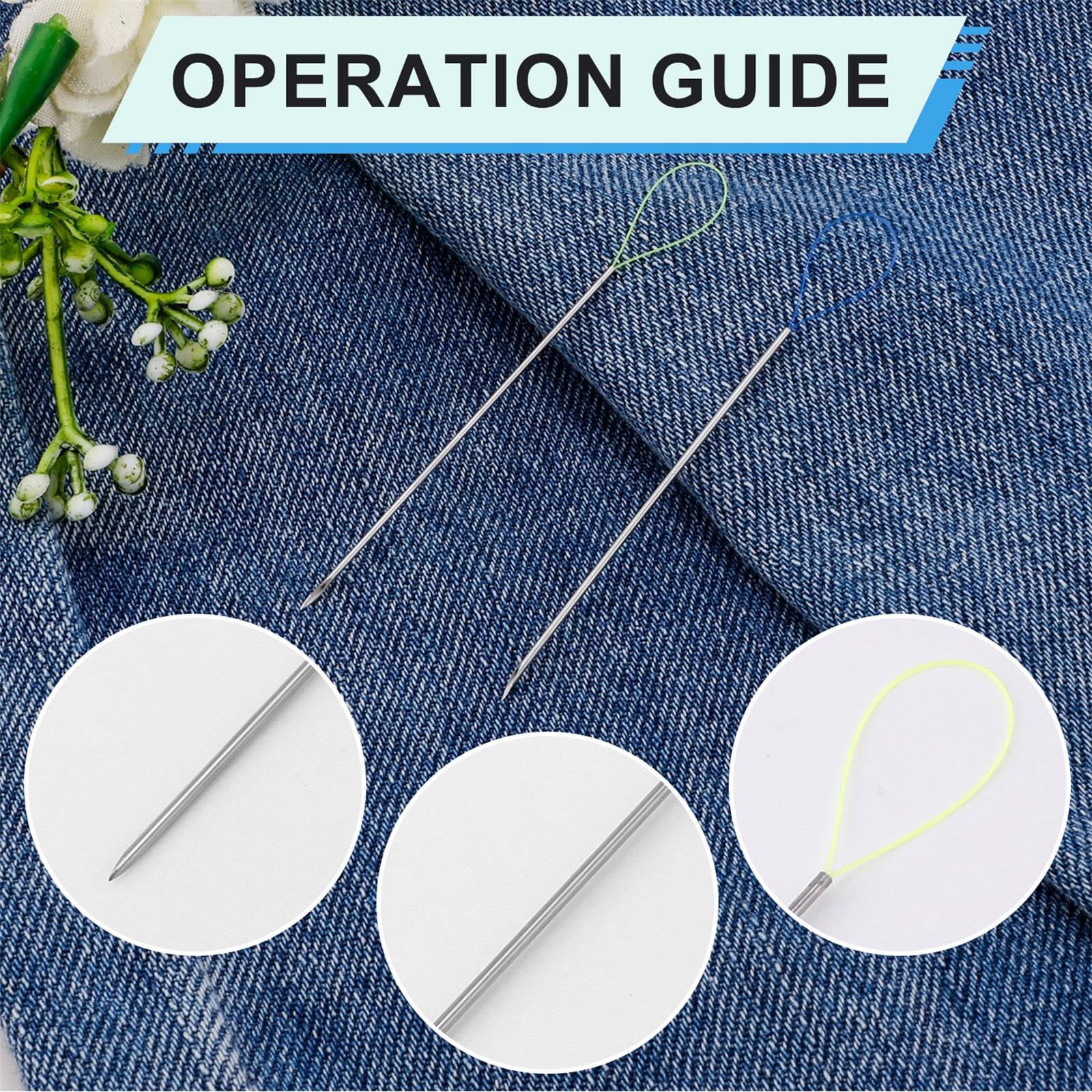 30 Peças De Agulha De Reparo Snag Repair De 2,36 X 0,03 Pole | MercadoLivre