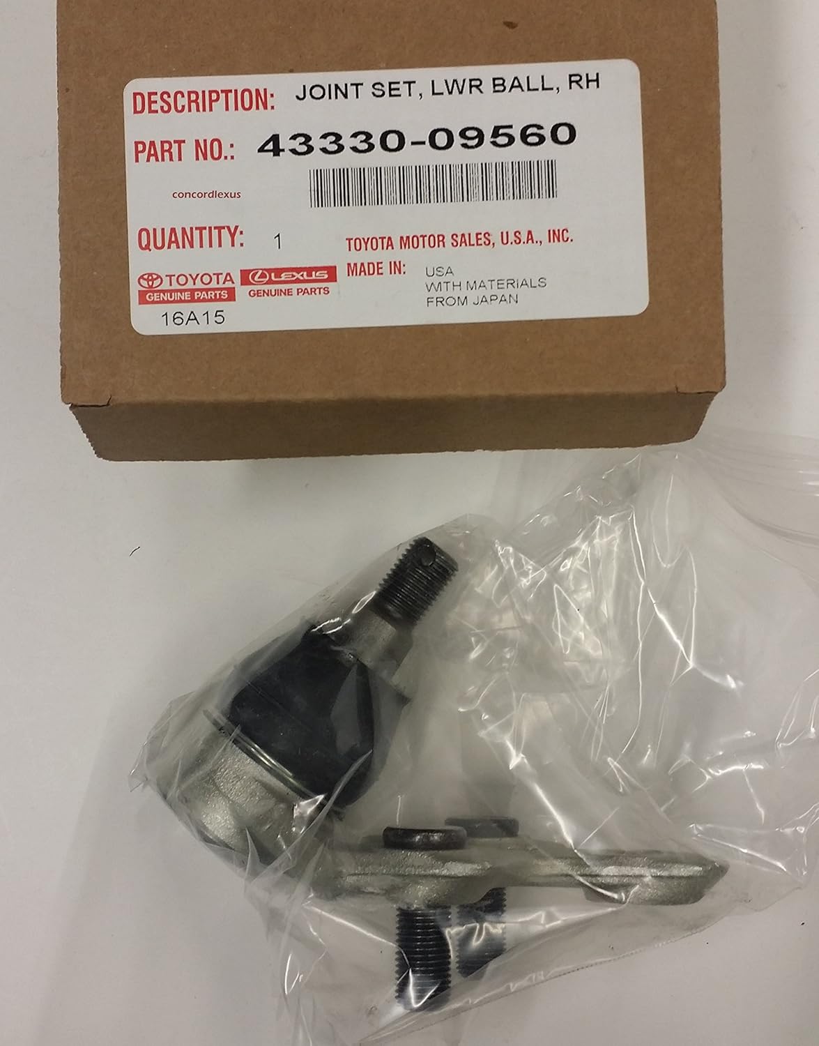 Toyota Genuine Parts - Joint Set, Lwr Ball, (43330-09560)