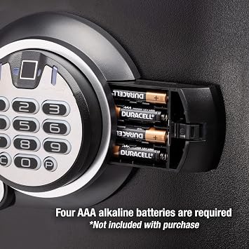 SentrySafe Fireproof and Waterproof Home Safe with Biometric Fingerprint Lock, Keypad, and Key Lock for Securing Money, Jewelry, Documents, 1.23 Cubic Feet, SFW123BTC