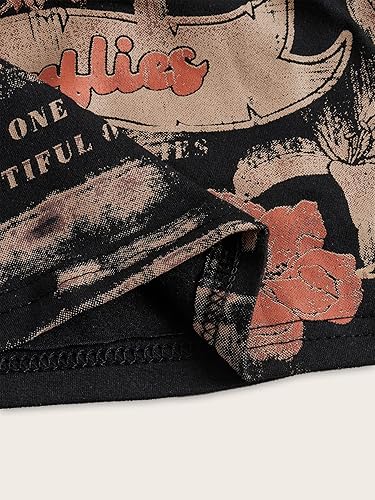 Miniatura 4 de SOLY HUX Camiseta de manga corta para mujer, diseño gráfico Y2K, camiseta de verano