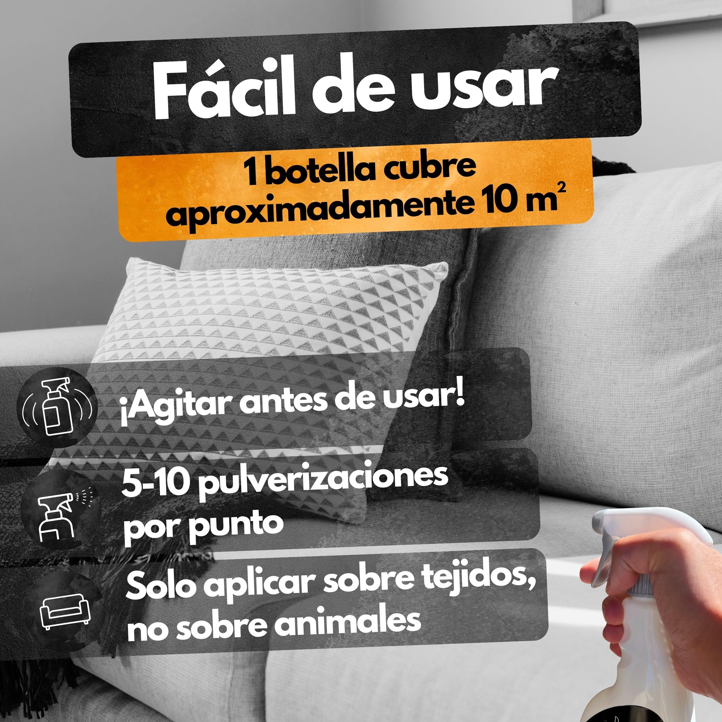 Panteer ® Spray Antipulgas 500ml - contra Las pulgas en el hogar - Sin permetrina - Altamente eficaz Gracias al acetamiprid - Fabricado en Alemania