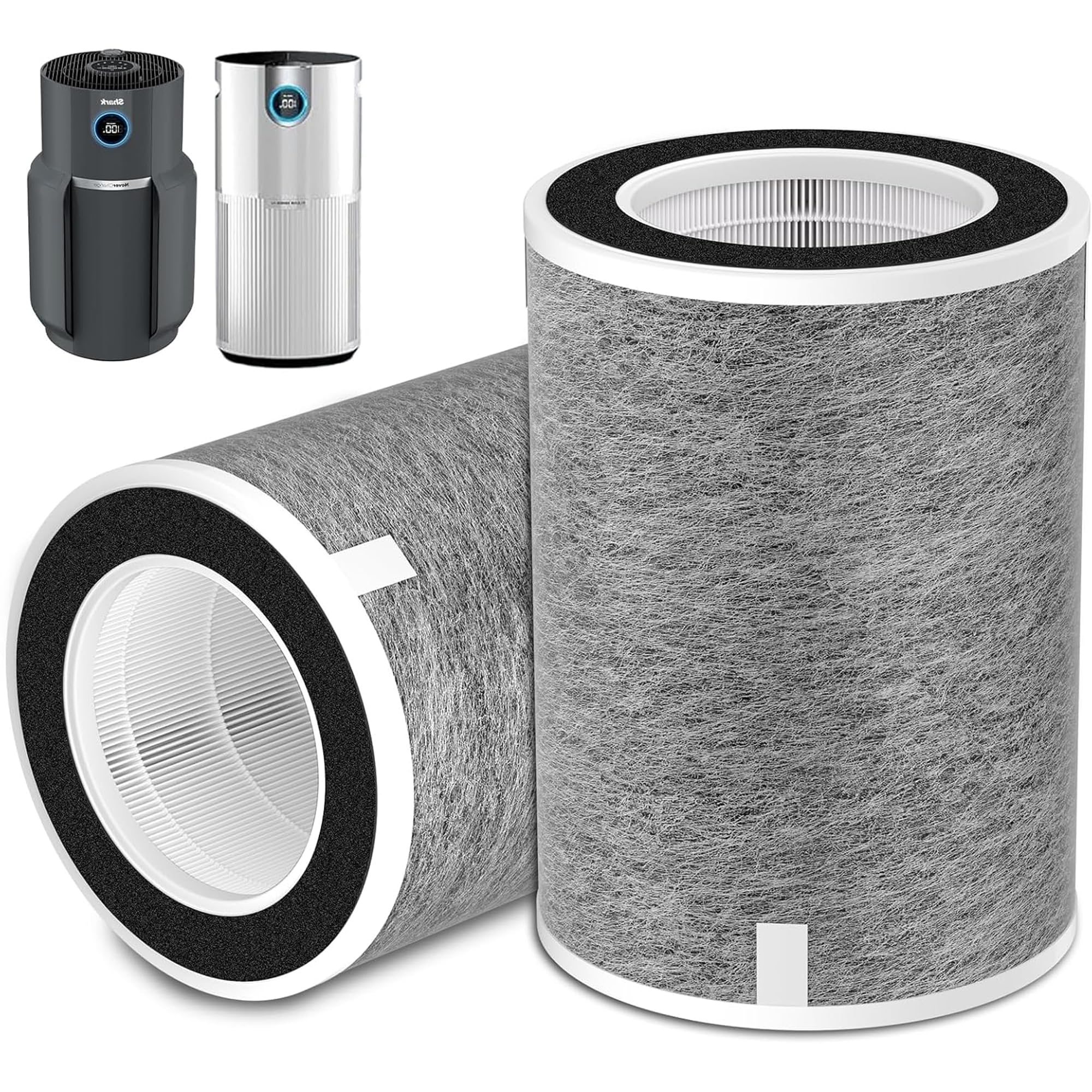 Photo 1 of ?2 Pack? HP201 HP302 Replacement Filter Compatible with Shark HP201 HP202 HP232 HP301 HP302 HC502 AP1000 Air Purifier MAX, H13 True HEPA Cleans up to 98.97% Part# HE2FKBAS, HE2FKBASMB