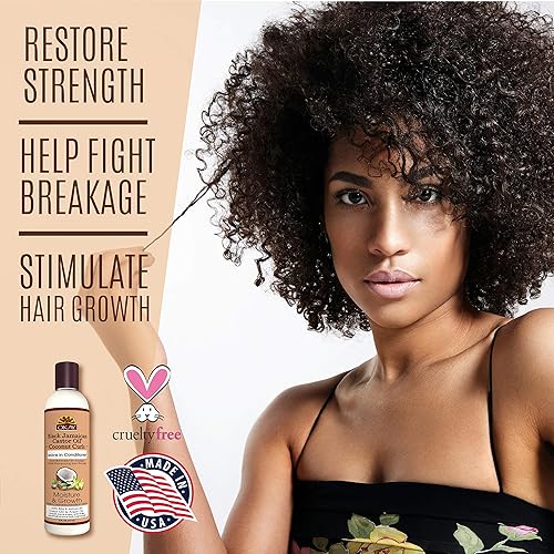 Miniatura 8 de OKAY Acondicionador que no se enjuaga., Castor jamaicano negro y coco, 8 onzas, Blanco