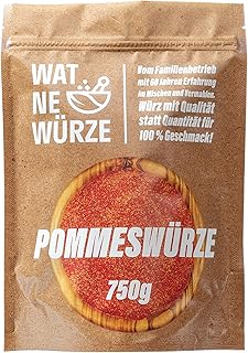 WAT NE WÜRZE Pommes frites Gewürz Salz 750 g | Pommessalz wie beim Imbiss | Freibad Pommesgewürzmischung | Auch als Bratkartoffelgewürz und als Gewürzsalz für weitere Kartoffelgerichte