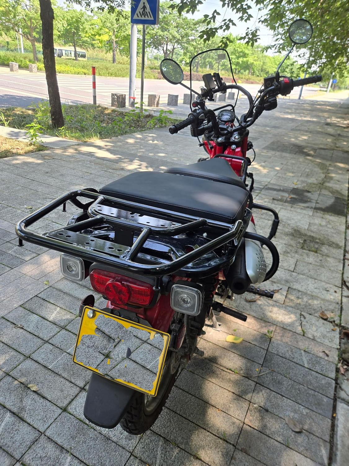 Fit Honda CT125 Trail 125 Hunter Cub 125 Rear Passenger Seat Pad Motorcycle Luggage Storage Rack (Rear Luggage Rack)