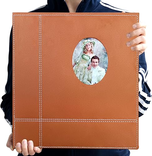 Vista 19 de Álbum de fotos puede contener fotos de 3 x 5, 4 x 6, 5 x 7, 6 x 8 y 8 x 10 pulgadas, álbumes de recortes magnéticos autoadhesivos (negro, grande)