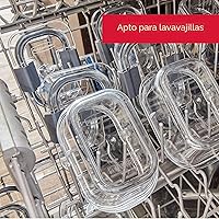 Vista 7 de Rubbermaid Brilliance - Juego de contenedores de almacenamiento de alimentos sin BPA, paquete múltiple, recipientes de plástico de 1.3 tazas