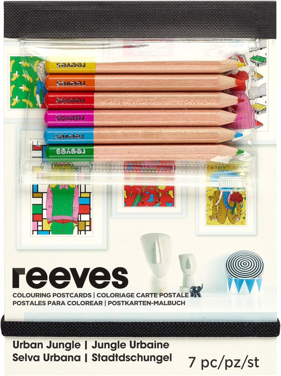 Reeves Colored Pencils by Numbers Postcards, Urban Jungle Amazon.ca Home