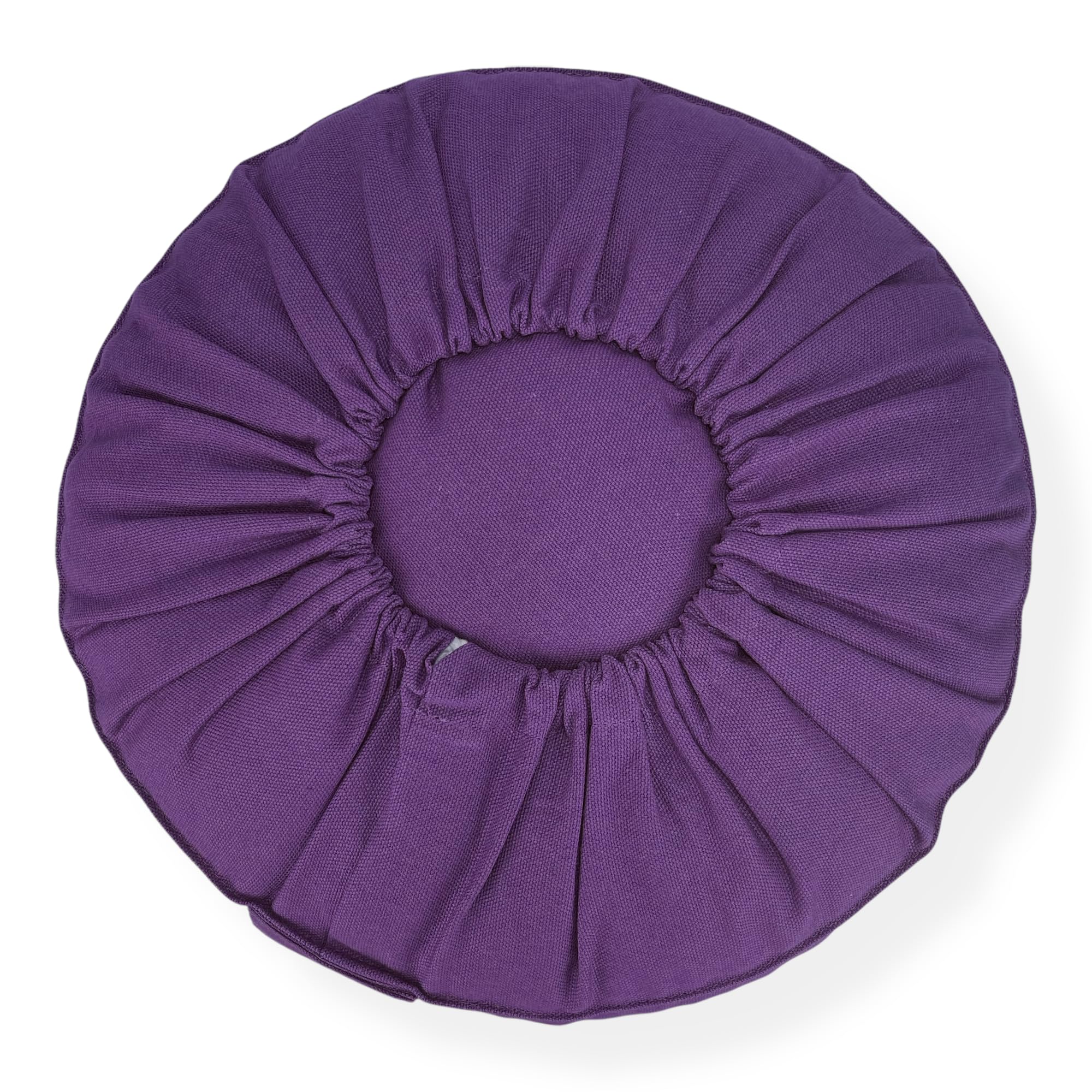Maylow Yoga met hart hoogwaardig meditatiekussen met borduursel Shanti-overtrek wasbaar binnenkussen gevuld met bio-spelt 2 zithoogtes 33 cm