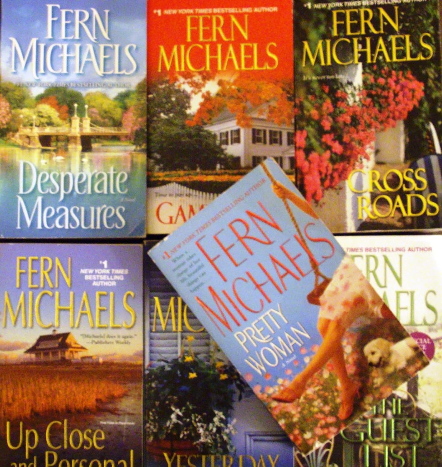 Fern Michaels NOVELS (Set of 7 Books)Yesterday, The Guess List, Pretty ...