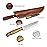 BPSKNIVES Adventurer - Bushcraft Knife - Fixed-Blade Carbon Steel Knife with Leather Sheath and Firestarter - Outdoor Full Tang Knives - Camping Knives - Survival Tactical Camp Knives