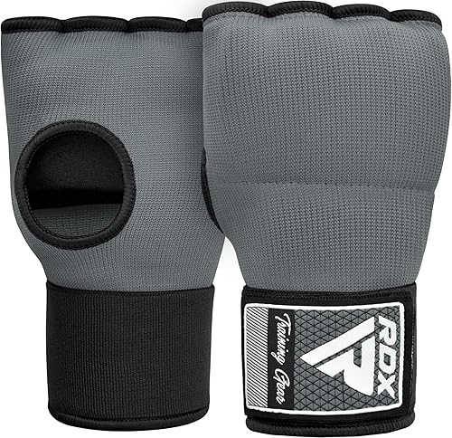 Vista 35 de RDX Guantes interiores de boxeo de gel para hombres y mujeres, correas de muñeca rápidas de 39.4 in de largo, puños acolchados elásticos debajo
