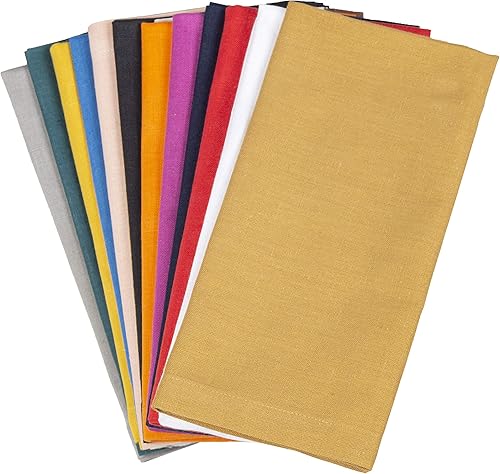 Miniatura 2 de Fingercraft Servilletas de tela multicolor - Juego de 12 servilletas de algodón puro para almuerzo y cena diarias - Regalo para fiestas de