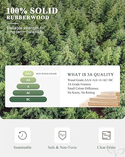 Miniatura 5 de Mesita de noche estrecha con cajones, mesa de noche delgada de madera maciza de 11.8 pulgadas con estante abierto y orificio para cable, armario de