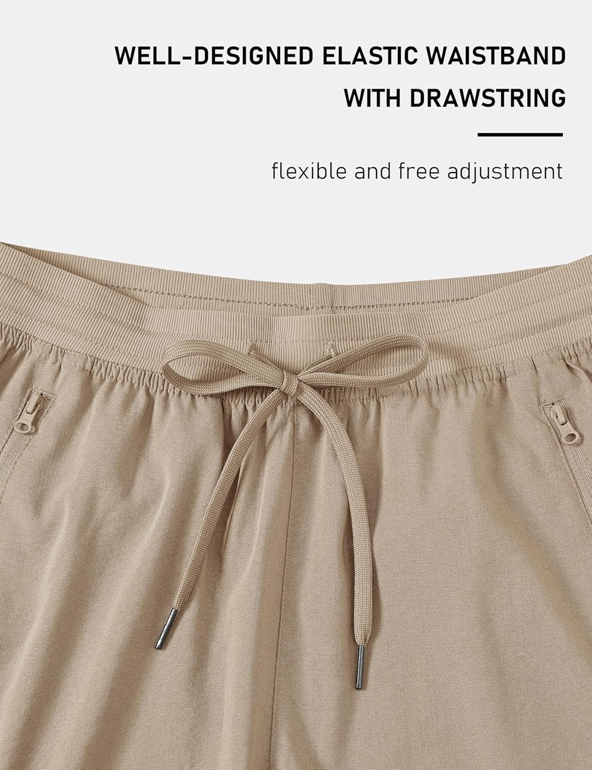 MoFiz Women's 10" Hiking Cargo Shorts Lightweight Quick Dry Outdoor Running Athletic Short Summer Travel Loose 6 Pockets - Image 5