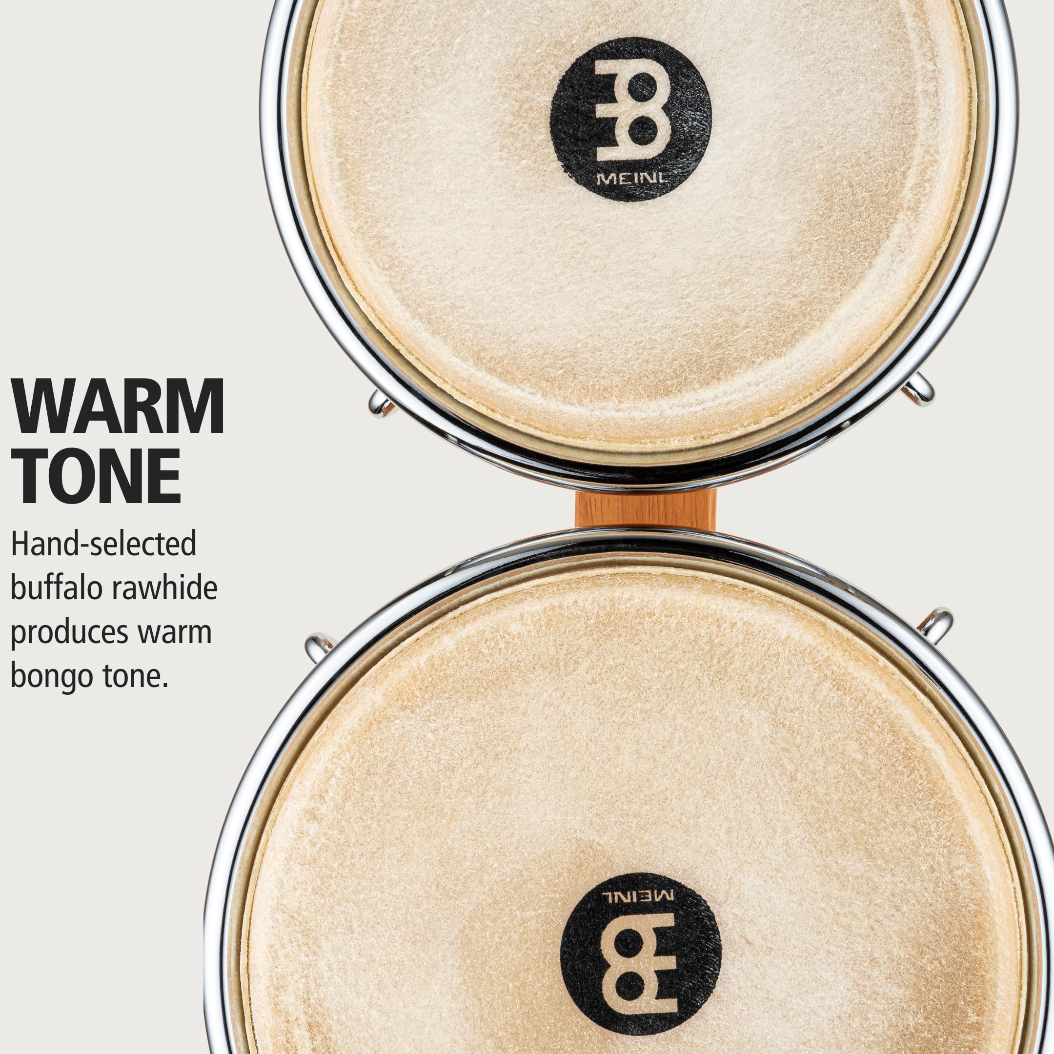 Meinl Percussion Super Natural Wood Bongos, 0 (WB200SNT-M) - Image 3