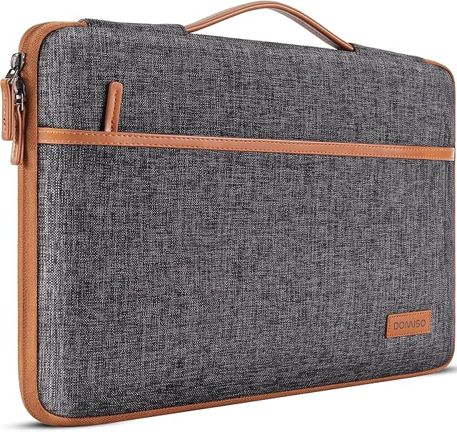 DOMISO 17 inch Laptop Sleeve Case Notebook Bag Protective Carrying Handbag for 17.3" Dell Inspiron/MSI GS73VR Stealth Pro/Lenovo IdeaPad 300 320 321/HP Envy 17/LG Gram 17"/ASUS ROG Strix GL702VS,Brown