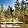 Postes para luces de cadena AILBTON de 10 pies, 4 piezas, postes para luces exteriores, con soportes para cerca, luces colgantes, soporte de metal para terraza, patio, jardín LED 7