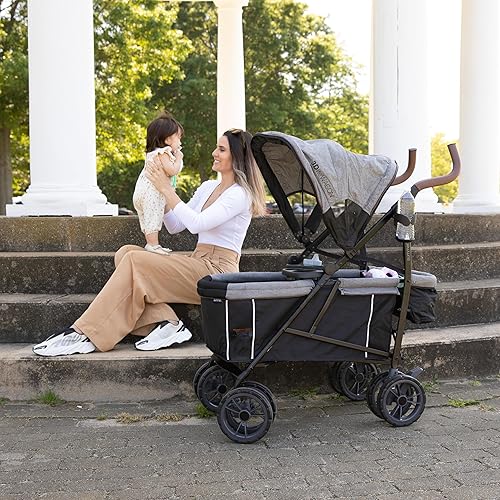 Miniatura 10 de Summer Infant 3Dlite Wagon Convenience - Cochecito ligero para bebés, tiene capacidad para hasta 50 libras y tiene capacidad para 2 niños, negro/gris