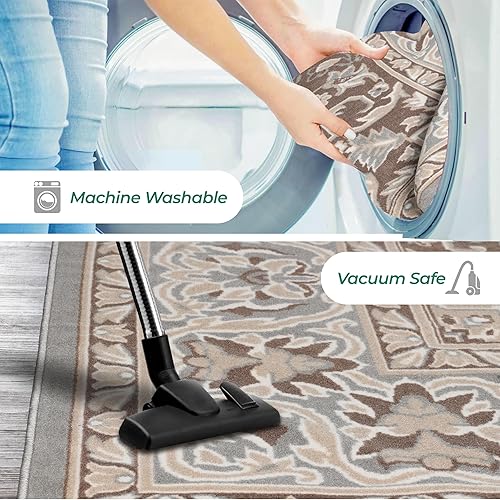 Miniatura 120 de Superior Alfombra de interior, respaldo de yute, alfombras para comedor, cocina, suelos de dormitorio, decoración tradicional del suelo, alfombra