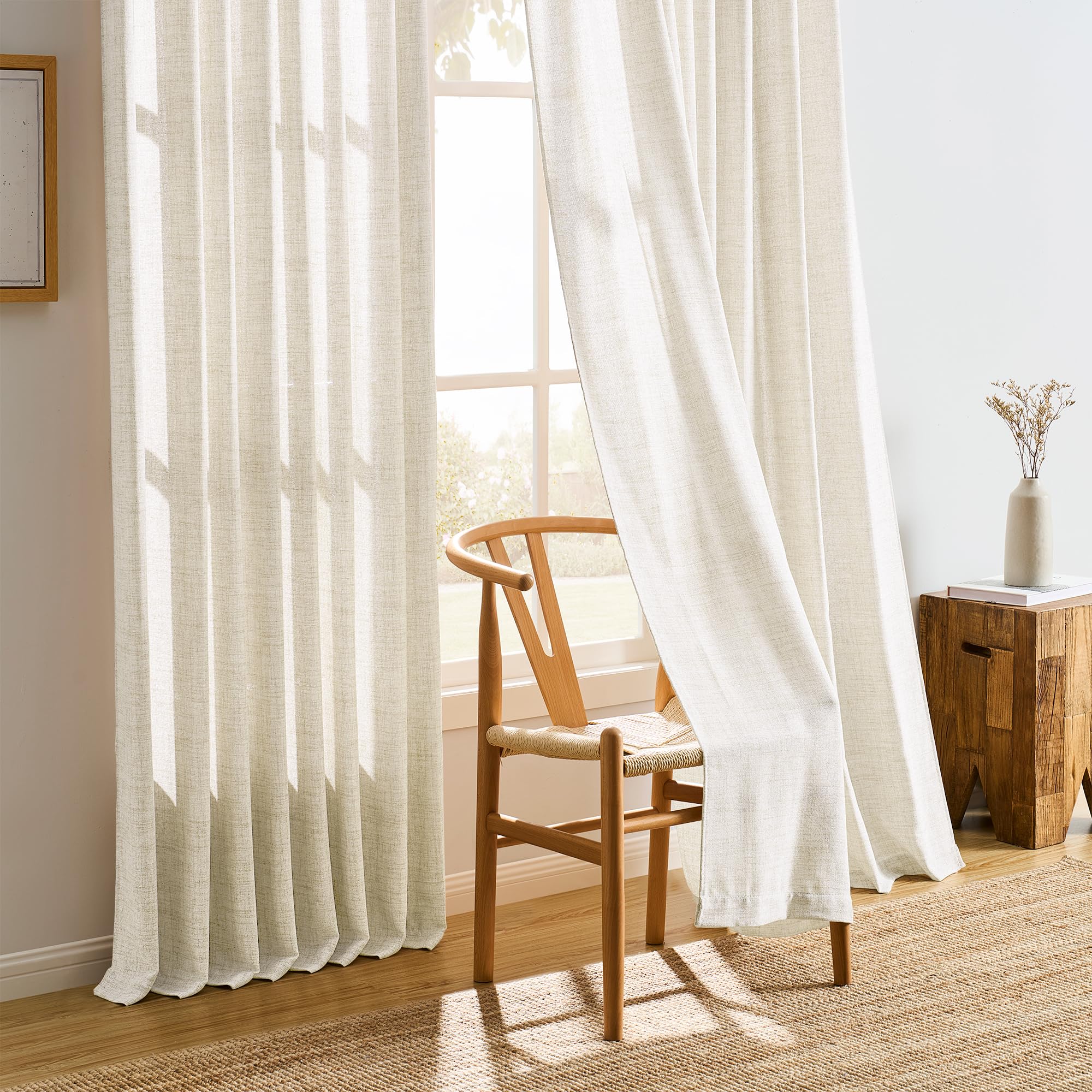 Amazon.com: RAIN CITY 86 Inch Curtains Natural Cream, Memory