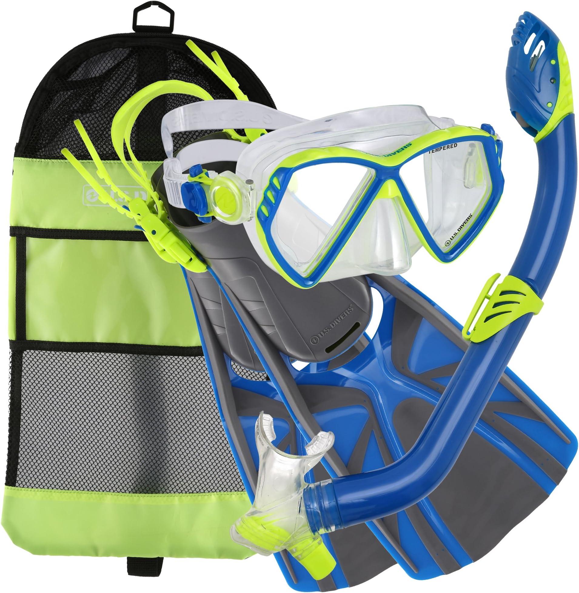 U.S. Divers Junior Regal Mask, Trigger Fins and Laguna Snorkel Combo Set