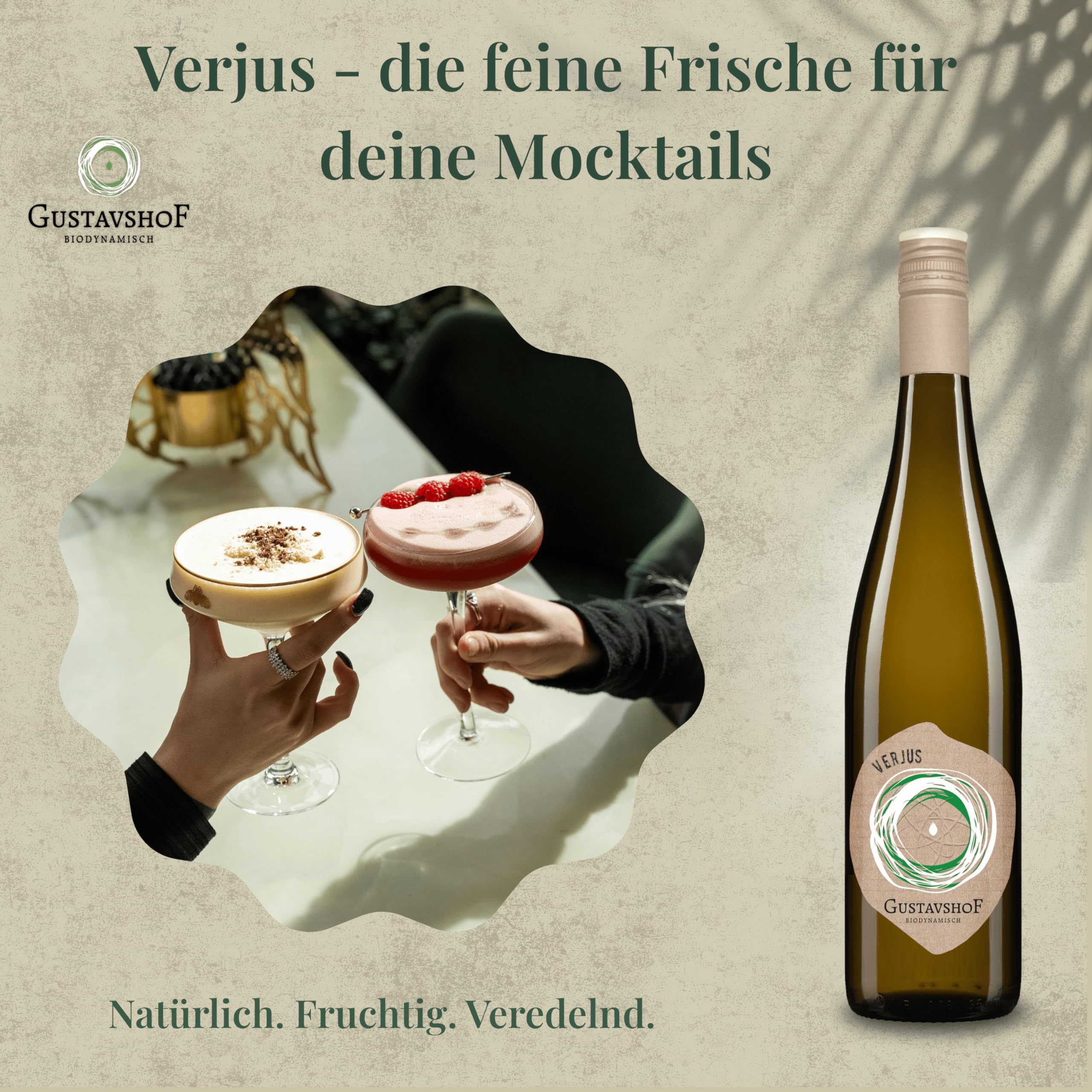 Verjus 6x 0,73l Demeter Würzmittel grüne Trauben Balsamico Essig