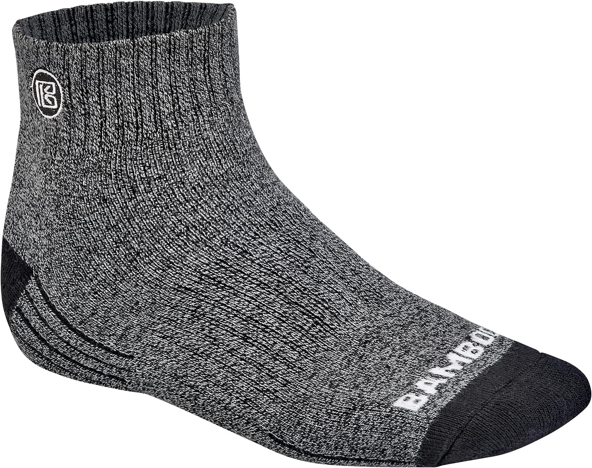 Premium Bamboo Crew Work Socks- Quarter High Moisture Wicking, Odor Eliminating