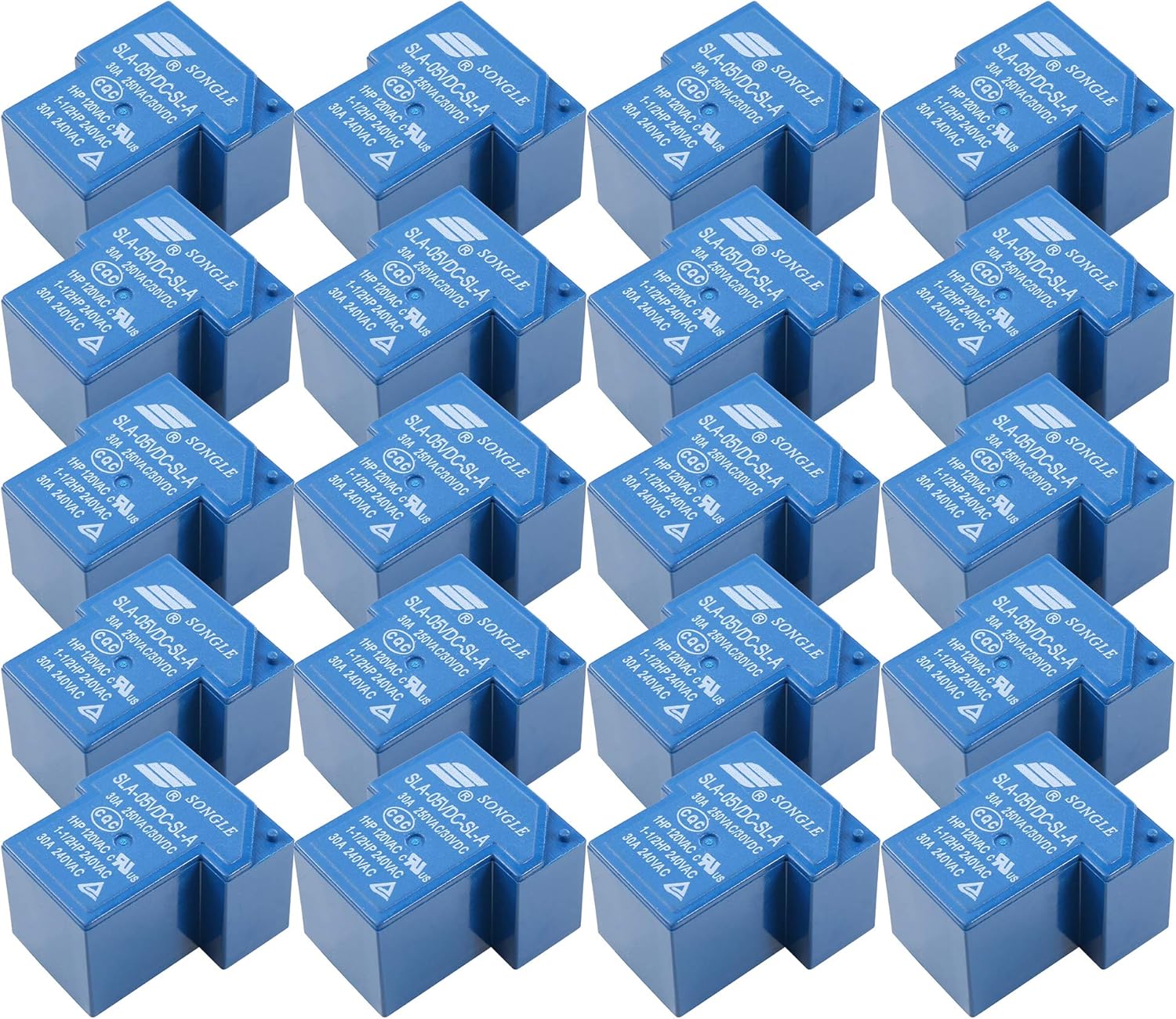 DC 5V 30A Power Relay PCB Mount 5 Pins Normally Open Type (10 Pack)