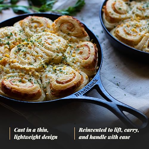 Miniatura 3 de Lodge Blacklock - Juego de sartenes de hierro fundido, sartenes de 10.25 y 12 pulgadas, sartenes de hierro fundido presazonadas, fácil limpieza,