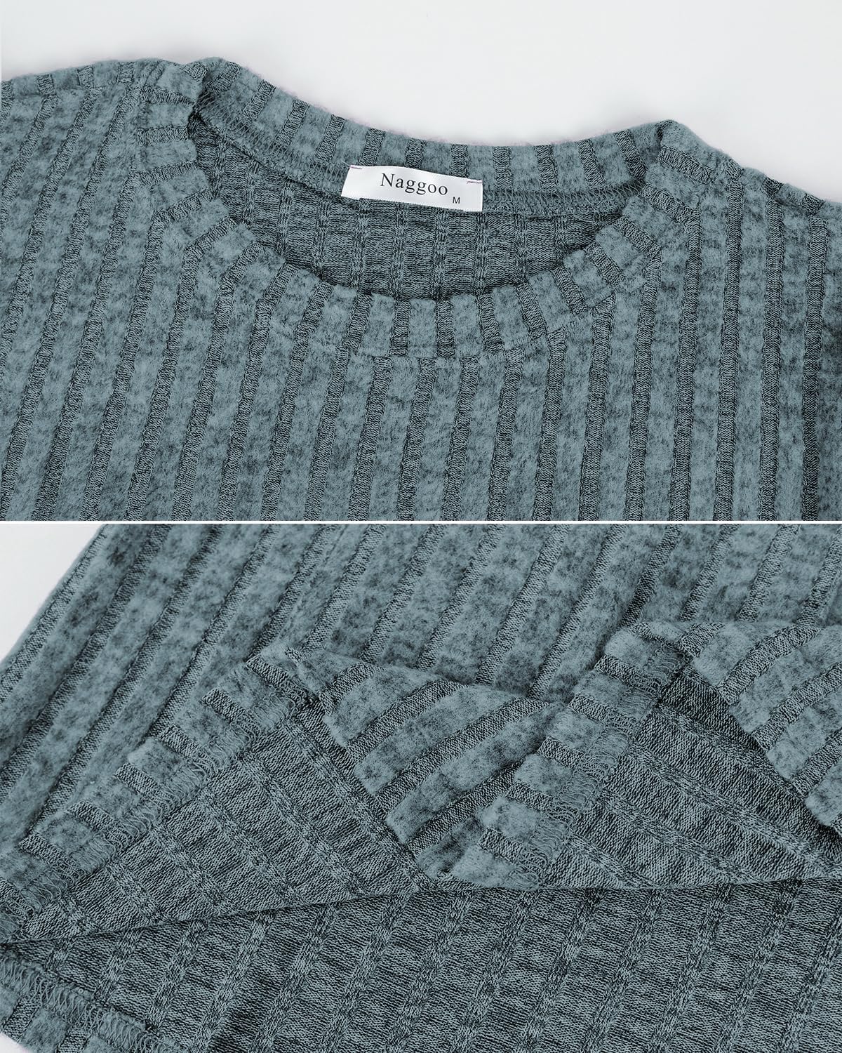 Naggoo Long Sleeve Tunic Tops for Women Loose Fit Dressy Tunic Sweaters to Wear with Leggings Long Shirts with Pockets M-3XL - Image 3