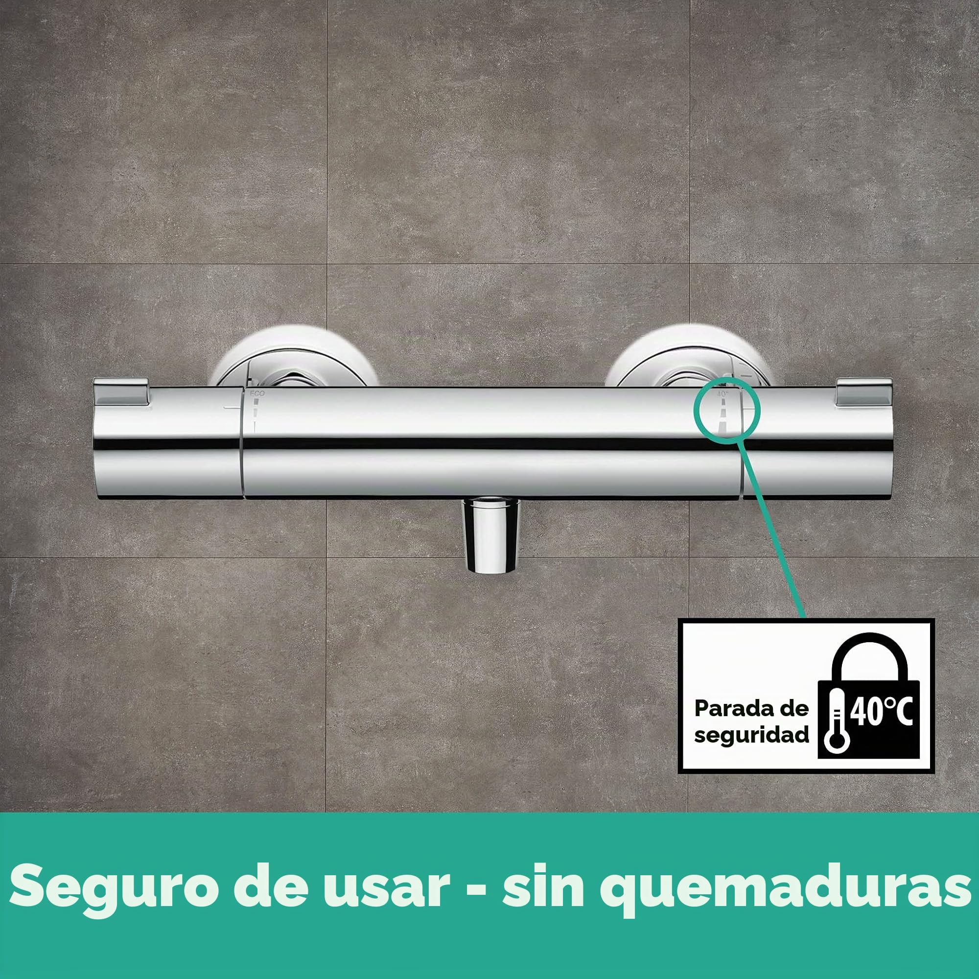 Hansgrohe Crometta Vario - Combinación de set de ducha y termostato, 2 tipos de chorro, 0,65 m, blanco/cromo