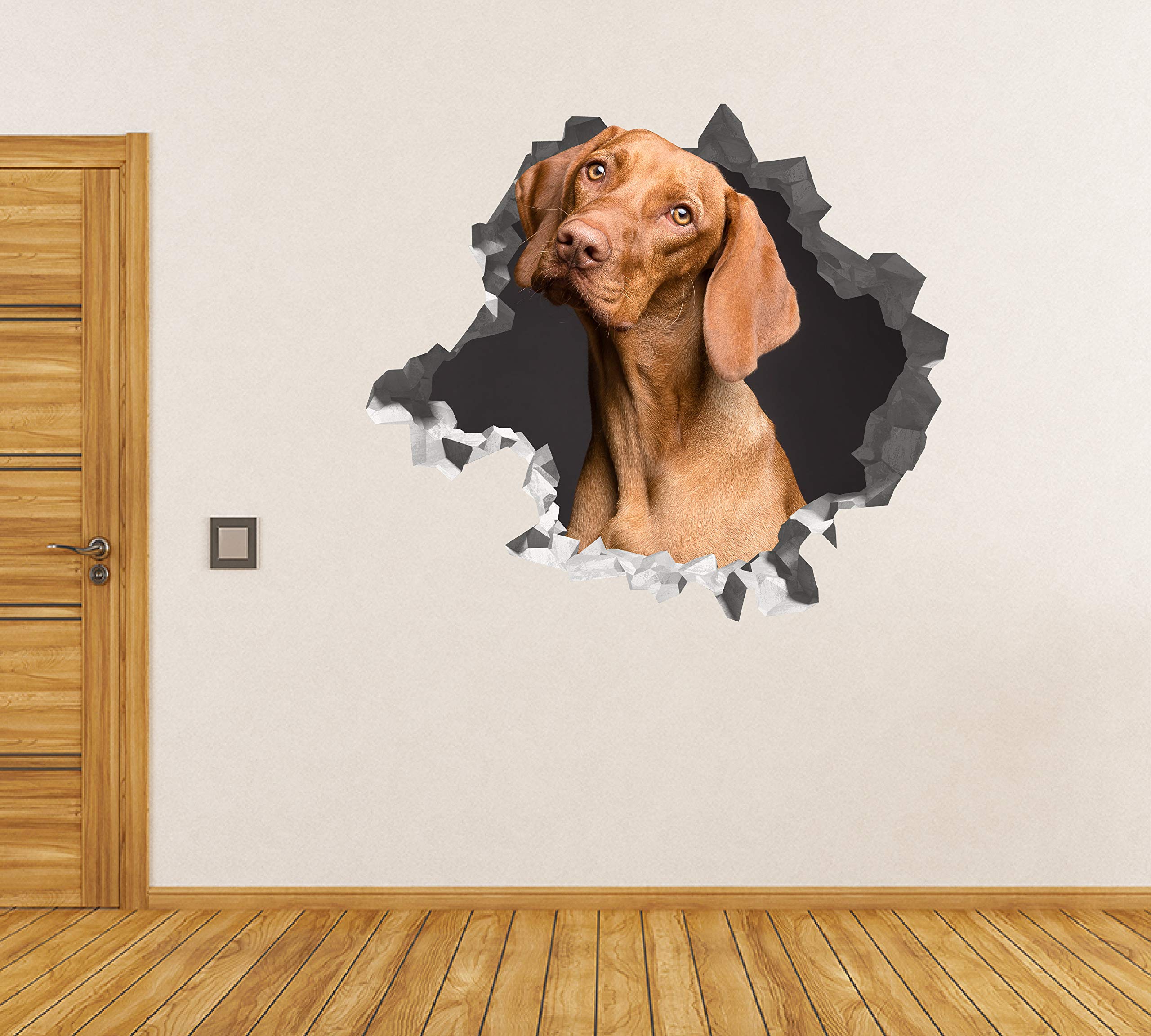 Perro Vizsla Pegatina - Calcomania Animales - Decoración de Cuartos Niños - Sticker de Perros - Decoración Infantil - JS369 (Gigante: 127 cm x 117 cm)