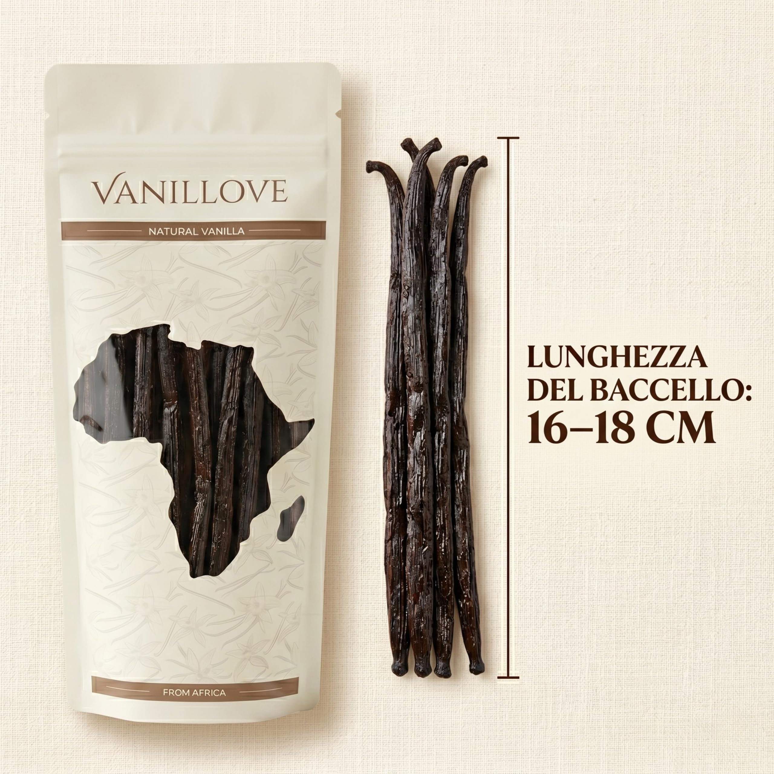 Baccelli di Vaniglia Bourbon XXL 15 Pezzi (16-18cm) - Bacche di Vaniglia Fresche dall'Uganda Classe A - Estratto di Vaniglia, Pasta di Vaniglia & Dolci - Vanilla Beans Gourmet