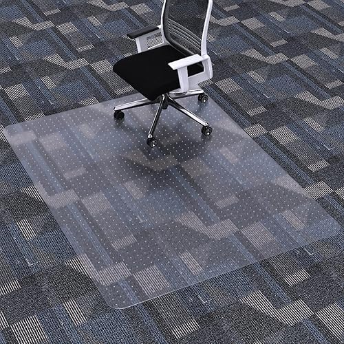 Miniatura 10 de FuturHydro Tapete para silla para suelo de madera dura, 30 x 48 pulgadas, transparente, antideslizante, tapete para silla de escritorio, fácil