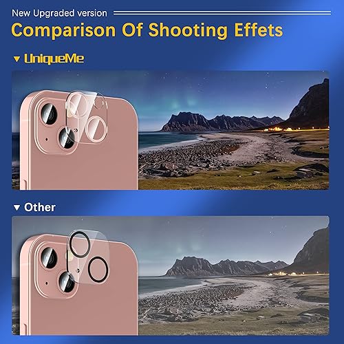 Miniatura 474 de UniqueMe [Paquete de 3 protectores de lente de cámara compatibles con iPhone 14 Pro Max/iPhone 14 Pro, vidrio templado, [compatible con fundas]