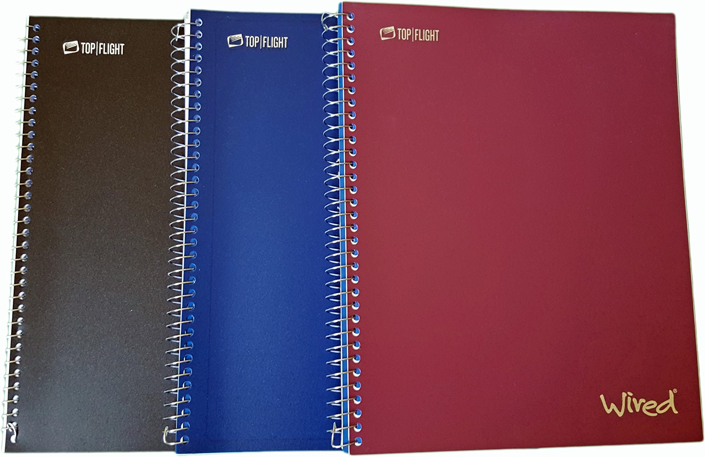 Top Flight Wired 3Subject Wirebound Notebook with 4